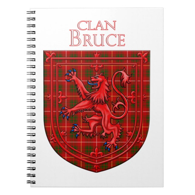 Bruce Tartan Scottish Plaid Lion Rampant Notebook (Front)