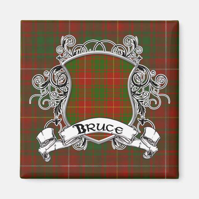 Bruce Tartan Shield Magnet (Front)