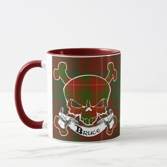 Bruce Tartan Skull Mug (Left)