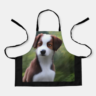 Bruce The Border Collie Puppy, Apron
