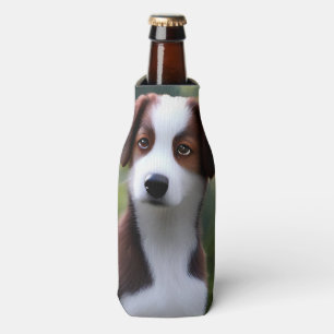 Bruce The Border Collie Puppy, Bottle Cooler