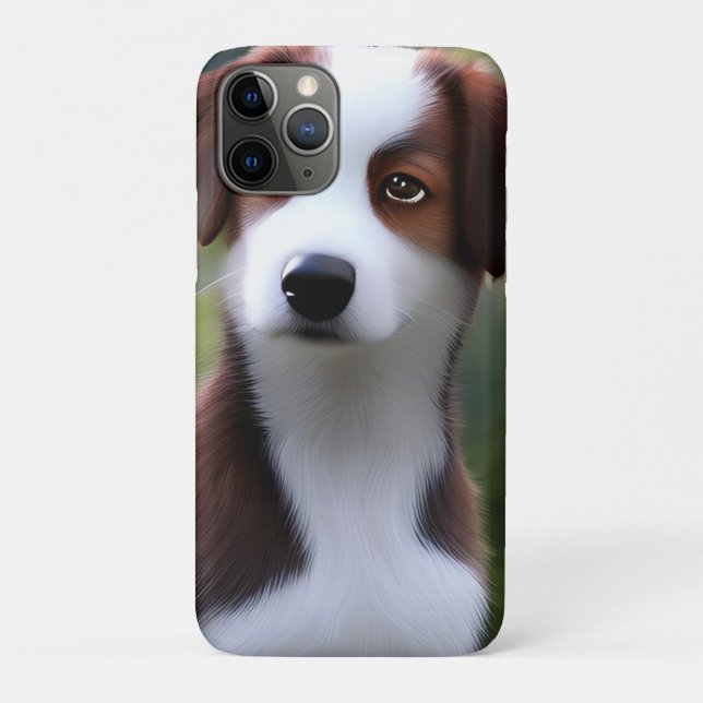 Bruce The Border Collie Puppy,  Case-Mate iPhone Case (Back)