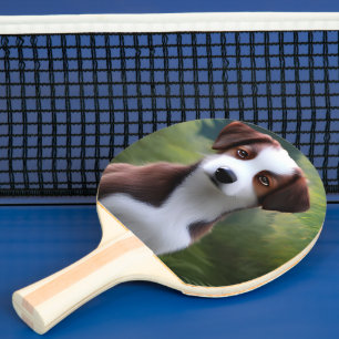 Bruce The Border Collie Puppy, Ping Pong Paddle