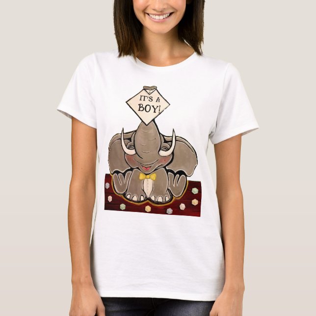 Bruce, The Elephant "It's A Boy!"  T-Shirt (Front)