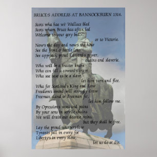 Bruce's address at Bannockburn 1314 Poster