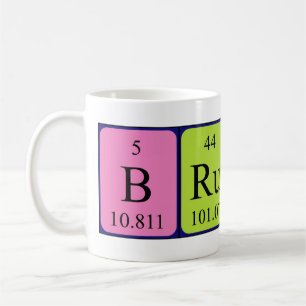 Brucey periodic table name mug