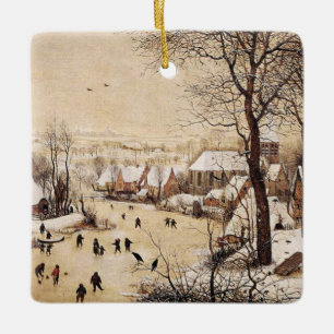 Bruegel the Elder - Winter Landscape, Ceramic Ornament