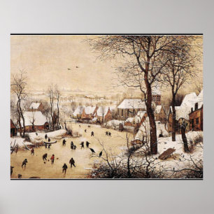 Bruegel the Elder, Winter Landscape, fine art  Poster