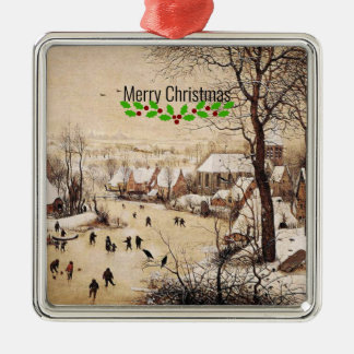 Bruegel the Elder - Winter Landscape, Metal Tree Decoration