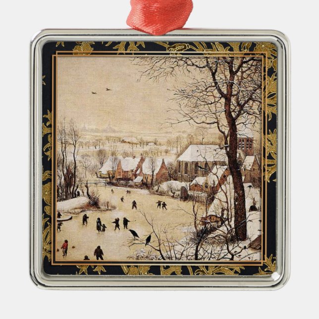 Bruegel the Elder - Winter Landscape Metal Tree Decoration (Front)