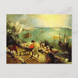 Bruegel's Landscape with the Fall of Icarus - 1558 Postcard