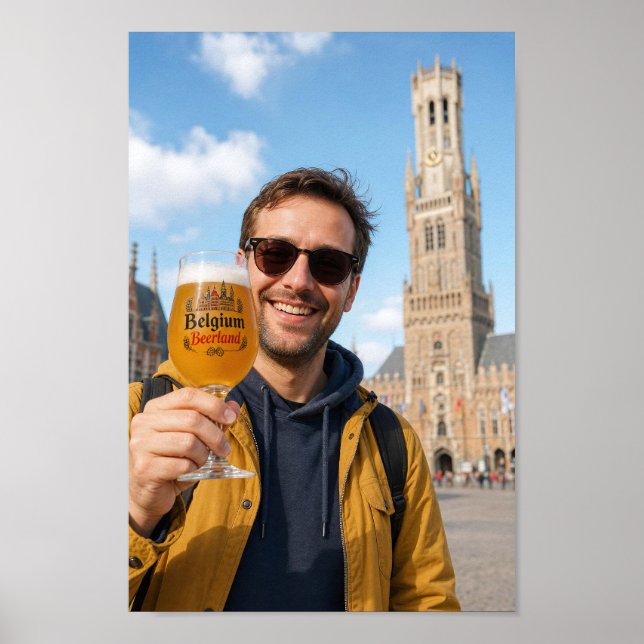 Bruges Beer Tasting Holiday Scene Poster (Front)