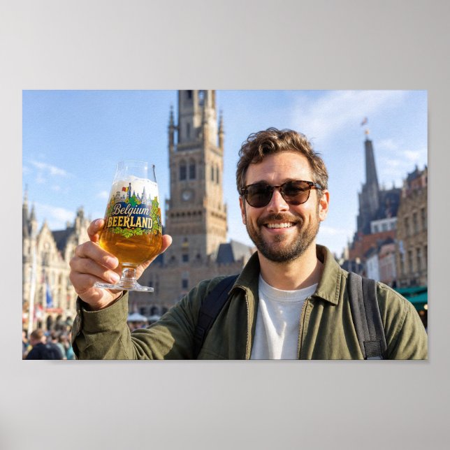 Bruges Beer Traveller Keepsake Scene Poster (Front)