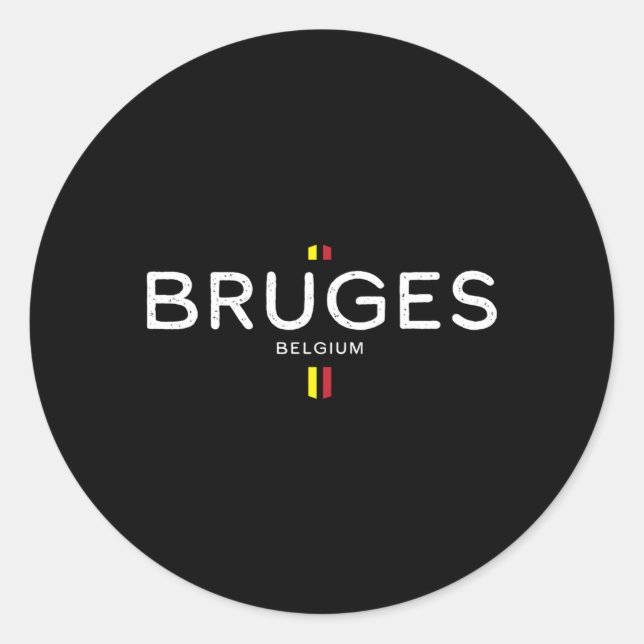Bruges Belgium Classic Round Sticker (Front)