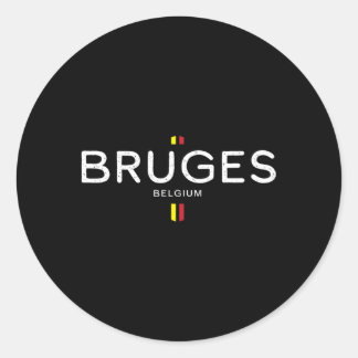 Bruges Belgium Classic Round Sticker