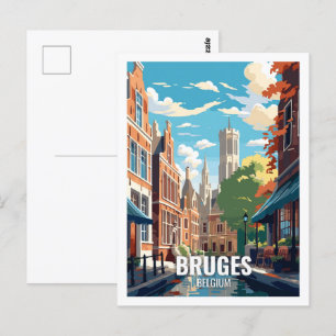 Bruges Belgium Famous Travel Places Postcard