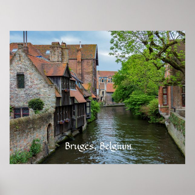 Bruges, Belgium (labelled) Poster (Front)
