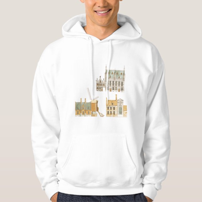 Bruges Belgium. Town hall and traditional Hoodie (Front)