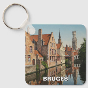 Bruges Belgium Travel Souvenir Vintage Key Ring