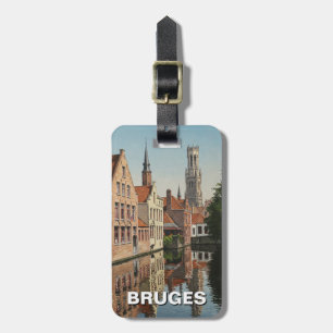 Bruges Belgium Travel Souvenir Vintage Luggage Tag