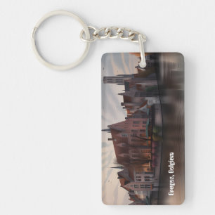 Bruges Belgium vintage travel keychain