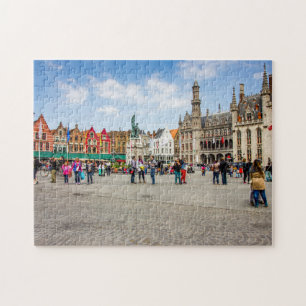 Bruges Market Place Photograph Jigsaw Puzzle