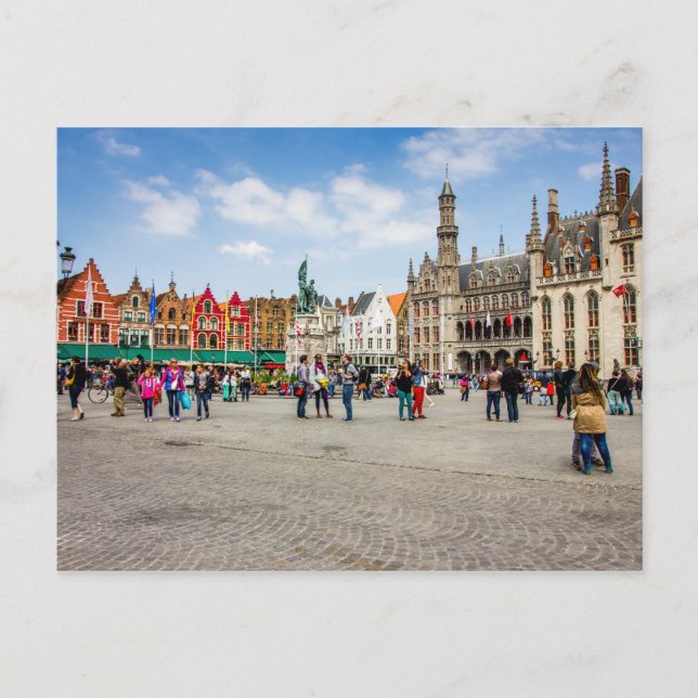 Bruges Market Place Photograph Postcard (Front)