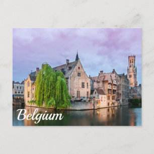 Bruges old town and Belfry tower Postcard