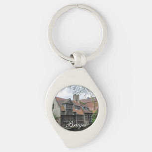 Bruges old town in Belgium Key Ring