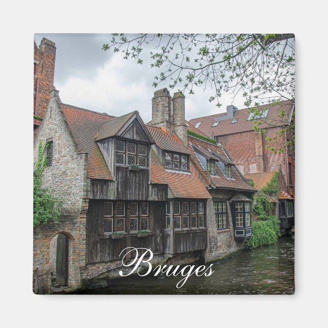 Bruges old town in Belgium Magnet (Front)