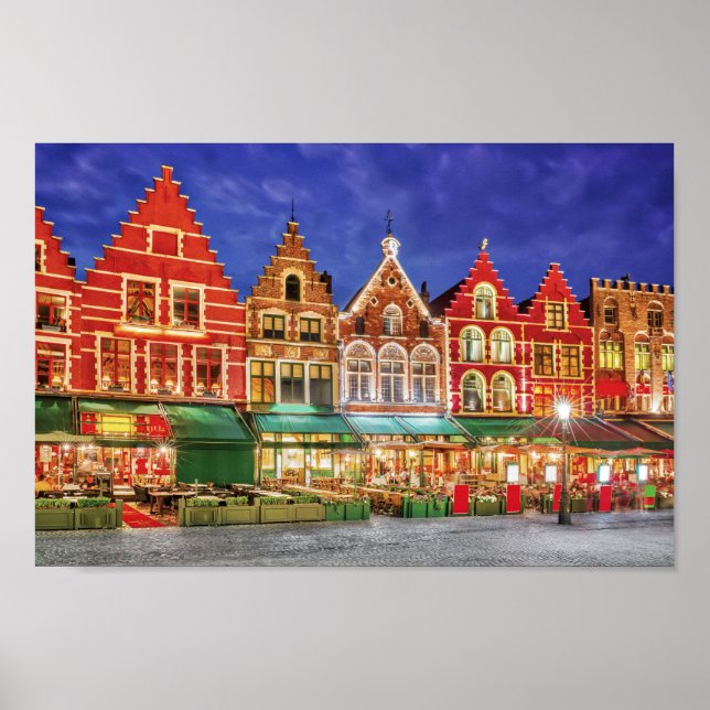 Bruges poster with Grote Markt (Front)
