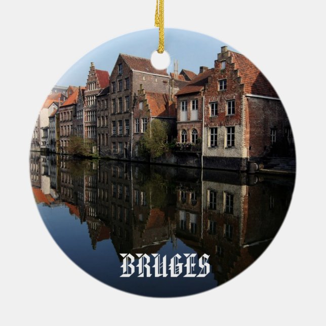 Bruges Scenic Circle Ornament (Back)