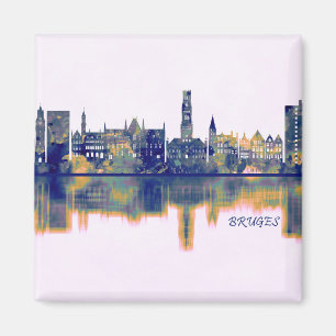 Bruges Skyline Magnet