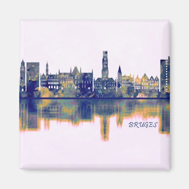 Bruges Skyline Magnet (Front)