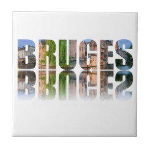 Bruges text photo composition tile