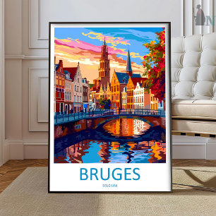 Bruges Travel Print Wall Art Bruges Wall Hanging H