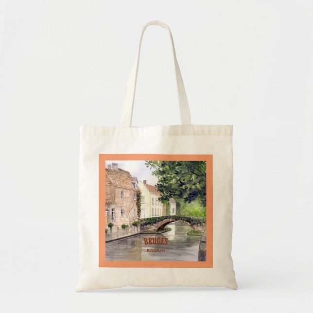 Bruges Watercolor Painting by Farida Greenfield Tote Bag (Front)
