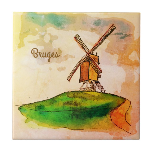 Bruges Windmill Tile (Front)