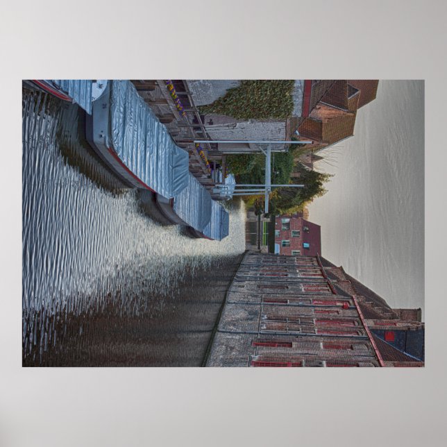 brugge belgium travel tourism tourist vacation poster (Front)