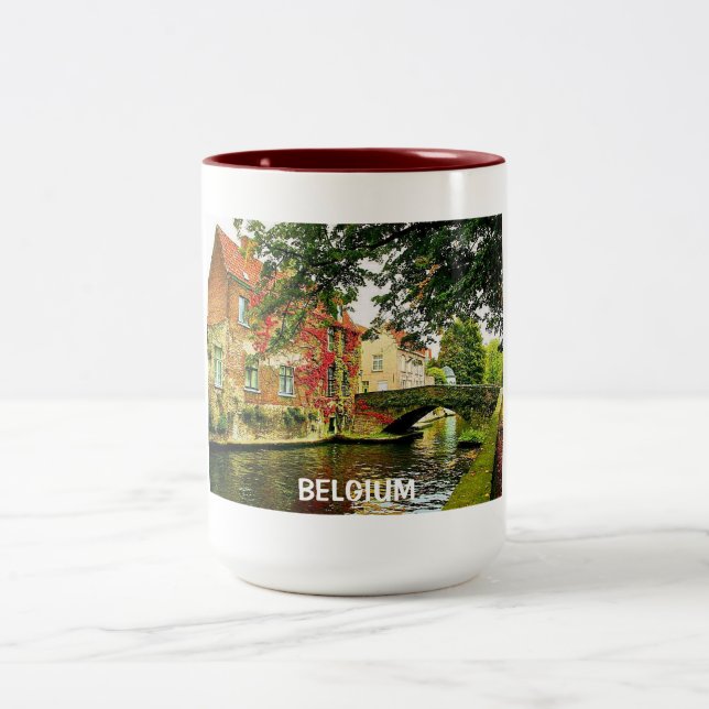 BRUGGE, BELGIUM Two-Tone COFFEE MUG (Center)