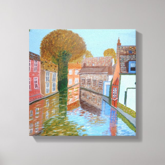 Brugge Canal Canvas Print (Front)