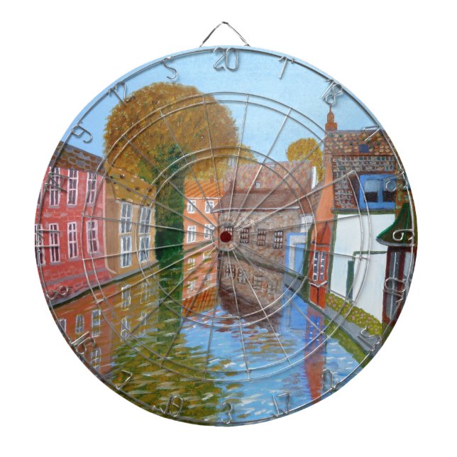 Brugge canal dartboard (Front)