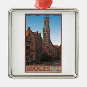 Brugge - The Belfry Metal Tree Decoration