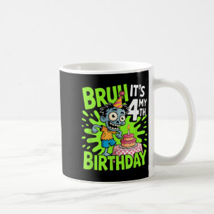 Bruh 4th Birthday 4 Years Old Birthday Halloween Coffee Mug