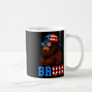 Bruh 4th Of July Teens Boys Kids Patriotic Bigfoot Coffee Mug