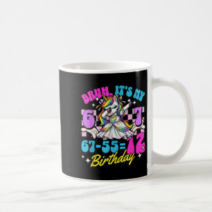 Bruh 67-5512 12th Birthday Dabbing Unicorn Girl Coffee Mug