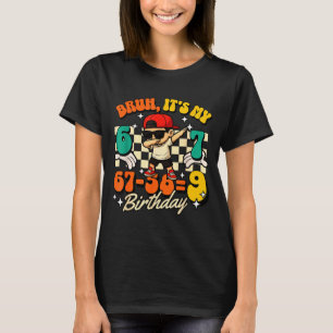 Bruh 67-589 9th Birthday Cool Boy Dabbing Party T-Shirt