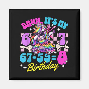 Bruh 67-598 8th Birthday Princess Unicorn Girl Kid Magnet