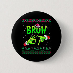 Bruh 67 Christmas Ugly Sweater Six Seven Meme 6 7 Cm Round Badge