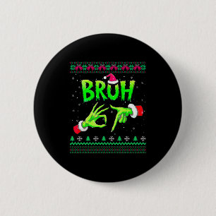 Bruh 67 Christmas Ugly Sweater Six Seven Meme 6 7 Cm Round Badge
